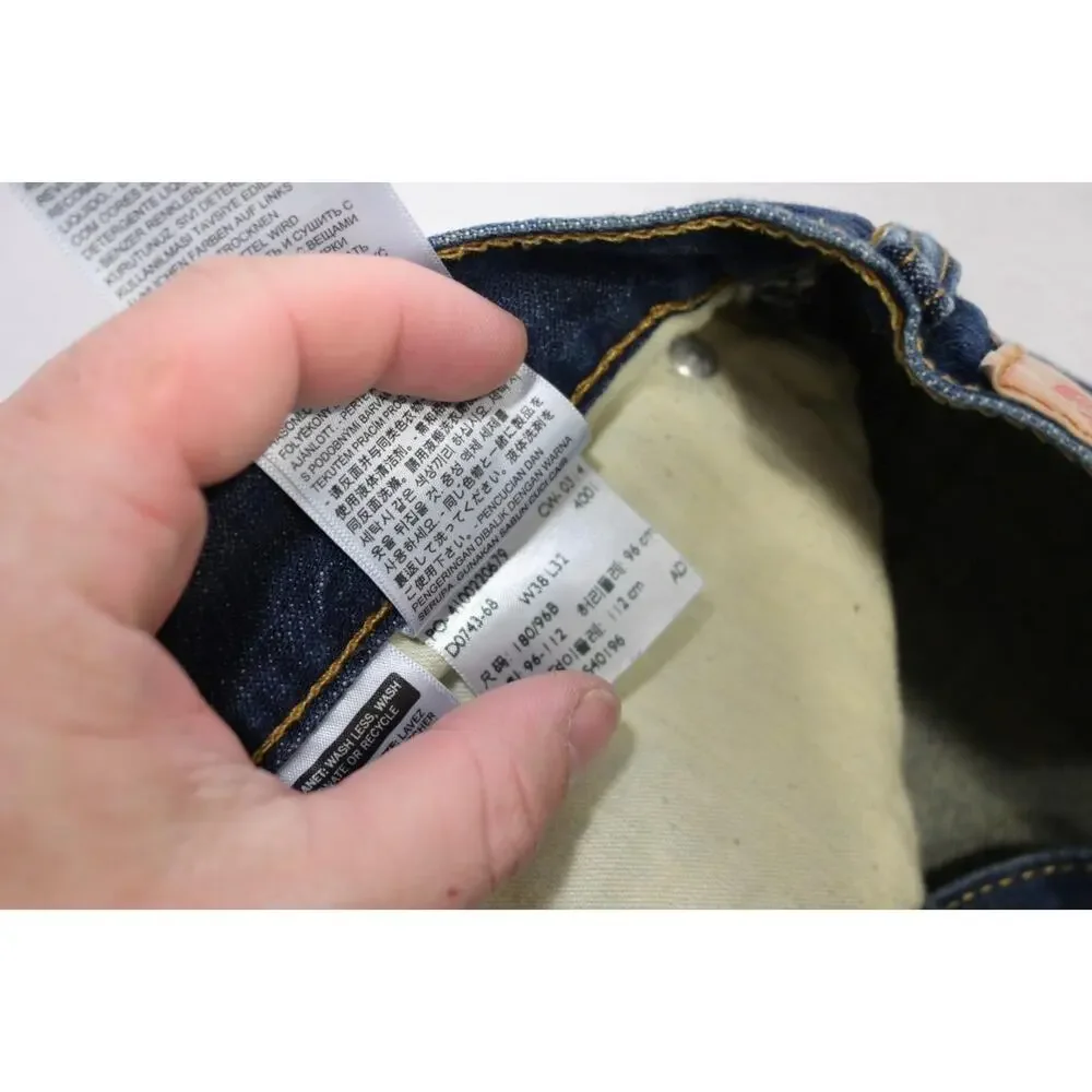 Levi's 514 Straight Boot Rugged Denim‎ Blue Jeans Mens Size 38 x 32